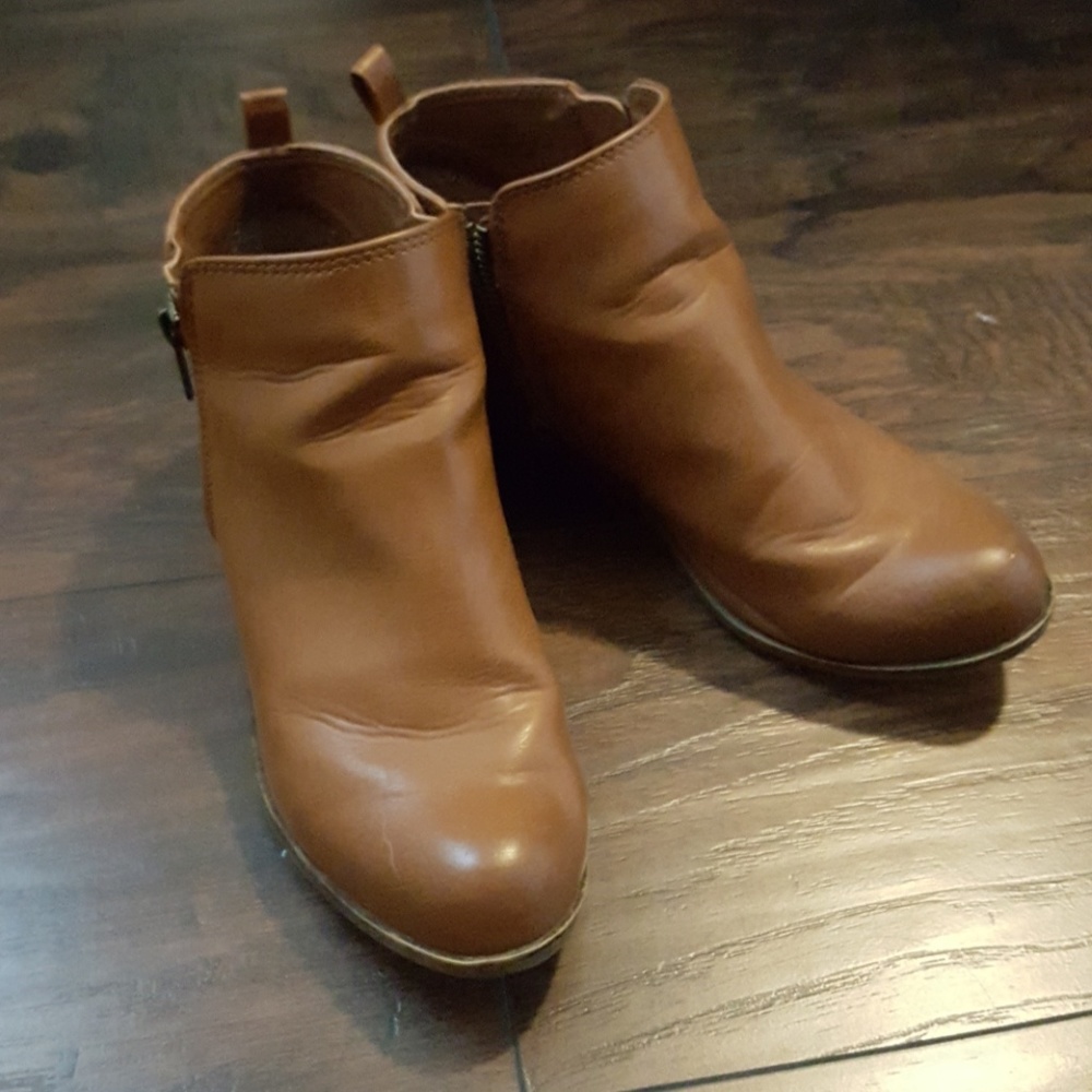 Brown ankle booties
